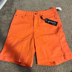 Womens shorts orange coral size 8